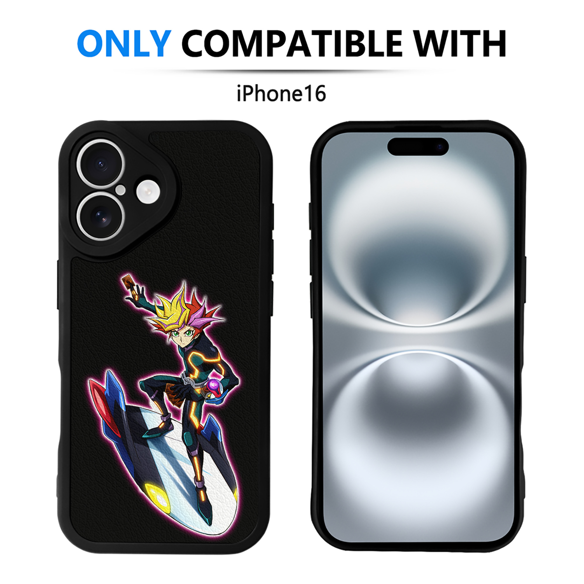 遊☆戯☆王 Yu-Gi-Oh! 【iPhone 16シリーズ対応】シリコンスマホケース（レザー調） 材質：シリコン
